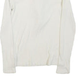 LAUREN RALPH LAUREN Womens White Ruffle Front Cotton Blend Long Sleeve Round
