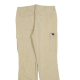 RESET Womens Cotton Blend Beige Regular Cargo Trousers W30 L30 Casual Zip