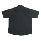 WRANGLER Mens Black Short Sleeve Cotton Shirt XL Casual Button Pocket