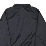 FRANKLIN Mens Black Coach Jacket S Polyester Plain Button Closure
