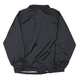 FRANKLIN Mens Black Coach Jacket S Polyester Plain Button Closure