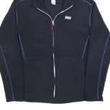 HELLY HANSEN Mens Navy Blue Hoodie XL Zip Up Sports Fleece Jacket