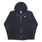 HELLY HANSEN Mens Navy Blue Hoodie XL Zip Up Sports Fleece Jacket