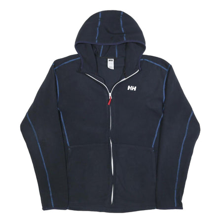 HELLY HANSEN Mens Navy Blue Hoodie XL Zip Up Sports Fleece Jacket
