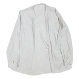ZARA Womens White Shirt Long Sleeve Collared Plain M Cotton Blend Casual