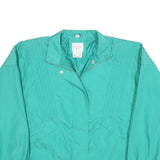 WEATHER MASTER Womens Green Zip Jacket S Polyester Blend Plain Lightweight