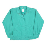 WEATHER MASTER Womens Green Zip Jacket S Polyester Blend Plain Lightweight
