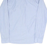 HILFIGER DENIM Mens Blue & White Striped Shirt S Casual Cotton Blend Long Sleeve
