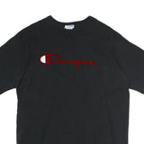 CHAMPION Mens Black T-Shirt XL Short Sleeve Crew Neck Cotton Logo Casual