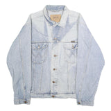 WRANGLER Mens Blue Cotton Denim Jacket 2XL Button Closure Casual Outerwear