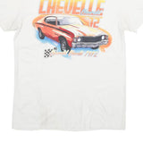 CHEMISTRY Mens White Chevrolet Chevelle 72 Graphic T-Shirt M Short Sleeve Crew