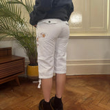 D Times Shorts - 29W UK 8 White Cotton