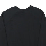 NIKE Mens Black Crew Neck S Sweatshirt Cotton Blend Logo Print