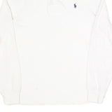 POLO RALPH LAUREN Mens White Long Sleeve Plain S Cotton Blend Polo Shirt