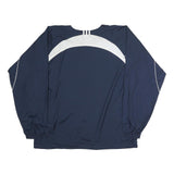 ADIDAS Mens Blue & White Zip Jacket XL Polyester Sports Windbreaker
