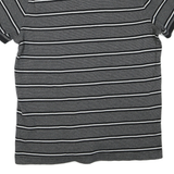 TOMMY HILFIGER Mens Black & Grey Striped Short Sleeve Polo Shirt M Classic
