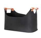 Anysort Storage Bag Black Basket Fire Wood Fruit Vegetable Flower Plant Organizing Rack Container