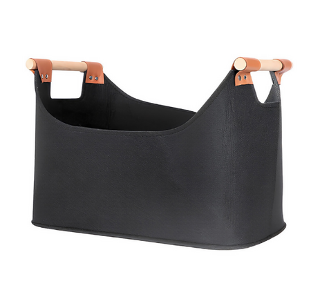 Anysort Storage Bag Black Basket Fire Wood Fruit Vegetable Flower Plant Organizing Rack Container