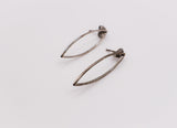 Silver Eye-Shaped Earrings – Elegant Sterling Silver Jewelry for Women