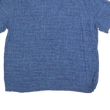 ISLAND SHORES Mens Blue & White Shirt 2XL Cotton Blend Casual Tropical Print