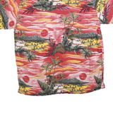 FALLS CREEK Mens Red Summer Print Hawaiian Shirt L Beach Tropical
