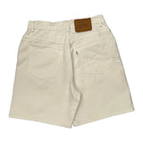 Levis Denim Shorts - 29W 10L White Cotton