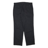 TOMMY HILFIGER Mens Cotton Blend Black Regular Fit Straight Leg Trousers W36 L32