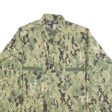TROOPER Mens Green Camouflage Military Button Cotton Blend Jacket L