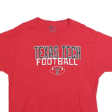 RUSSELL ATHLETIC Mens Red Texas Tech Football T-Shirt XL Short Sleeve Crew Neck