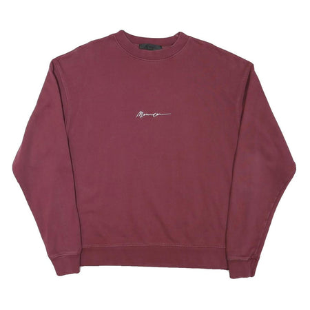 MENACE Mens Maroon XS Crew Neck Sweatshirt Cotton Blend Pullover Casual