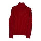 Ralph Lauren Cable Knit Zip Up - Small Red Cotton