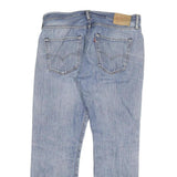 LEVI'S 501 Mens Jeans Blue Regular Straight Denim Light W36 L29 Button Closure