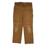 Carhartt Double Knee Carpenter Trousers - 32W 30L Brown Cotton