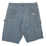 WRANGLER Mens Denim Blue Casual Cargo Shorts L W38 Relaxed Fit Workwear