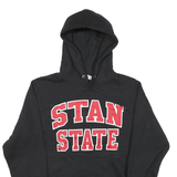 CHAMPION Mens Black Stan State Pullover Hoodie XS Cotton Blend Casual Sportswear