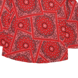 PFI Womens Red Patterned Jumper Crew Neck Polyester Blend L Soft Warm Casual