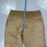 Carhartt Double Knee Carpenter Trousers - 38W 30L Beige Cotton