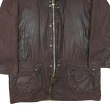 BARBOUR Mens Brown Classic Outdoor Jacket M Cotton Blend Plain Zip Pockets