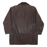 BARBOUR Mens Brown Classic Outdoor Jacket M Cotton Blend Plain Zip Pockets