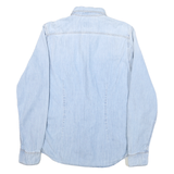 PEPE JEANS Mens Light Blue Shirt L Cotton Blend Classic Denim Style Casual