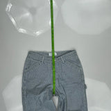 Arizona Jeans Hickory Striped Carpenter Pants - 31W 31L Gray Cotton