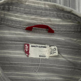 Levis Striped Shirt - XL Gray Cotton