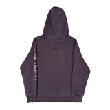 Age 12-14 Carhartt Spellout Hoodie - Large Gray Cotton