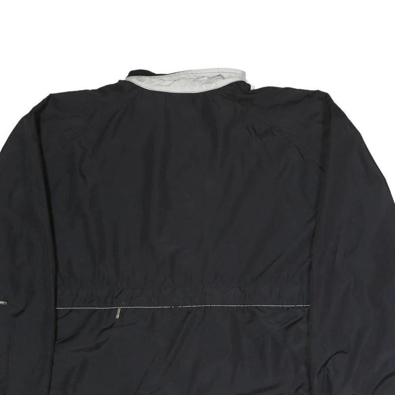 STARTER Womens Black & White Zip Jacket XL Polyester Plain Lightweight Casual