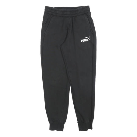 PUMA Mens Joggers Black Slim Tapered S W26 L28 Cotton Blend Casual Sportswear