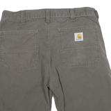 CARHARTT Mens Shorts Grey Casual XL W32 Cotton Blend Durable Workwear