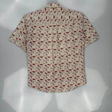 Natural Issue Checked Short Sleeve Shirt - Small Multicoloured Cotton