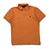 Polo By Ralph Lauren Slim Fit Polo Shirt - Medium Orange Cotton