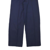 IM Womens Polyester Blend Navy Relaxed Straight Trousers W26 L28 Classic Zip