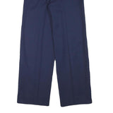 IM Womens Polyester Blend Navy Relaxed Straight Trousers W26 L28 Classic Zip